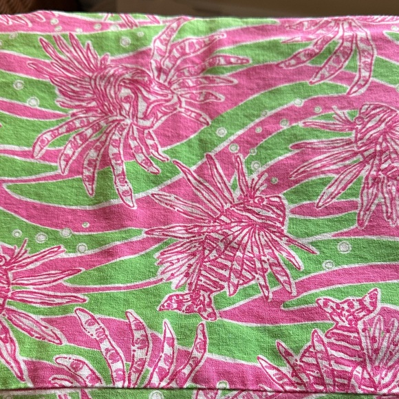 LILLY PULITZER Palm Beach Collection linen Lionfish drawstring pants - size 12 - Picture 5 of 5